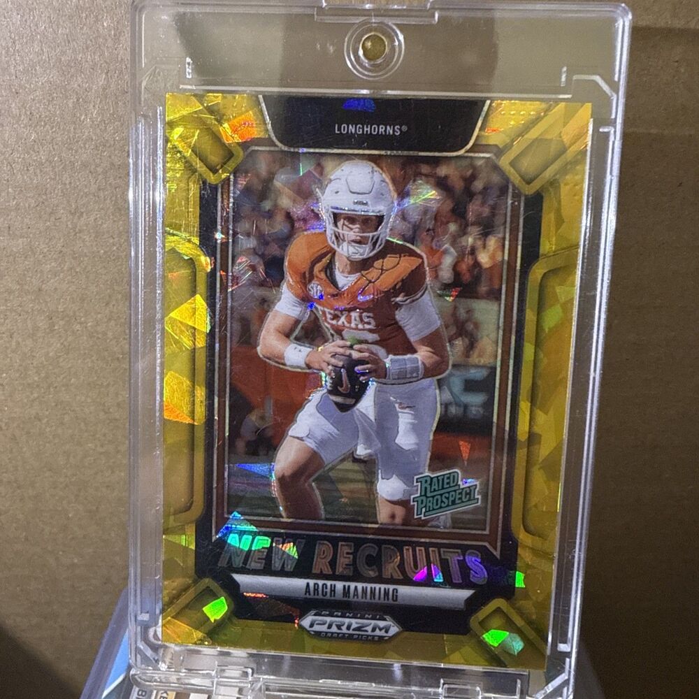 2025 Panini Prizm Draft Picks Gold Ice Arch Manning New Recruits Texas #22 🔥